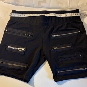 Poof! Black Shorts with Zipper Details Sz M/L